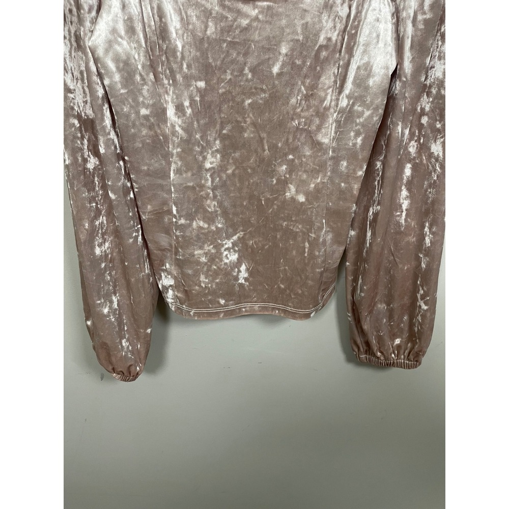 Anthropologie Jessima Velvet Top in Neutral Champagne Size Medium - Picture 4 of 9